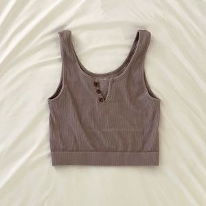 Cute preloved purple button crop top